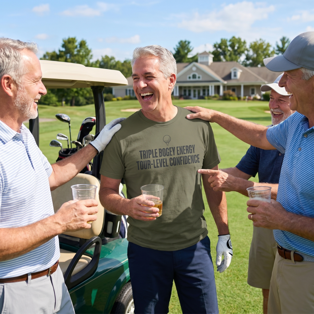 triple-bogey-confidence-funny-golf-t-shirt-military-green-color-lifestyle-elite-golf-pros